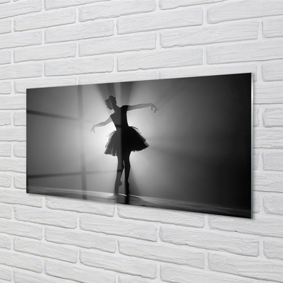 Acrylglasbilder Grauer hintergrund ballerina