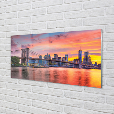 Acrylglasbilder Sonnenaufgang brücke