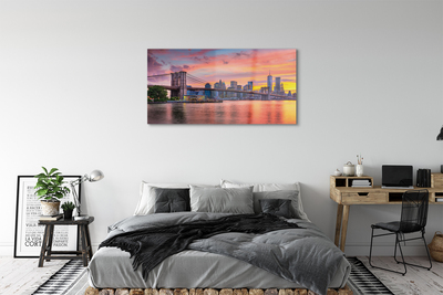 Acrylglasbilder Sonnenaufgang brücke