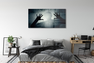 Acrylglasbilder Schatten hände und bilden kopf