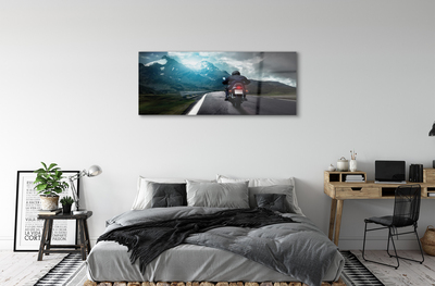 Acrylglasbilder Straße mountainbike mann himmel