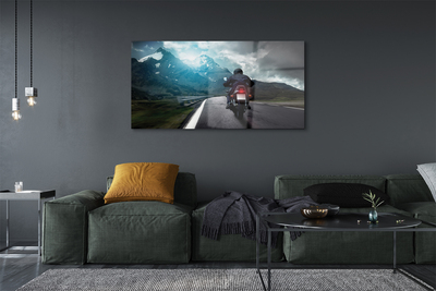 Acrylglasbilder Straße mountainbike mann himmel