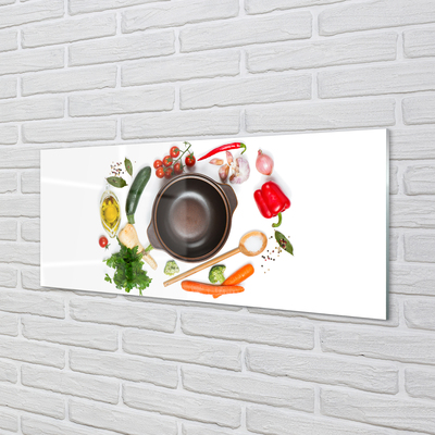 Acrylglasbilder Löffel tomaten petersilie