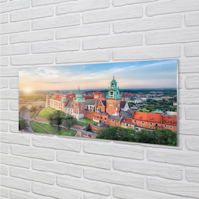 Acrylglasbilder Krakow schloss sonnenaufgang panorama