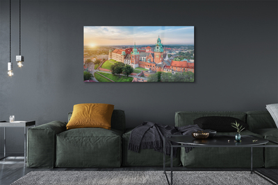 Acrylglasbilder Krakow schloss sonnenaufgang panorama