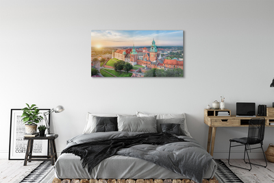 Acrylglasbilder Krakow schloss sonnenaufgang panorama