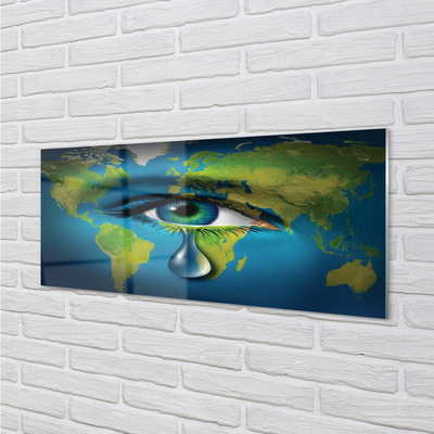 Acrylglasbilder Karte von tränen aus den augen