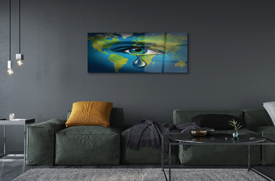 Acrylglasbilder Karte von tränen aus den augen