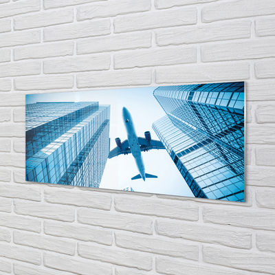 Acrylglasbilder Gebäude himmel flugzeug