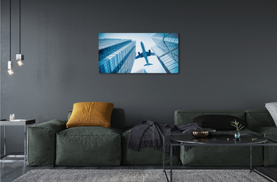 Acrylglasbilder Gebäude himmel flugzeug
