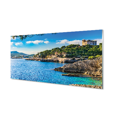 Acrylglasbilder Berge an der küste spanien meer