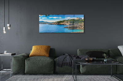 Acrylglasbilder Berge an der küste spanien meer