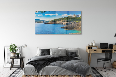 Acrylglasbilder Berge an der küste spanien meer