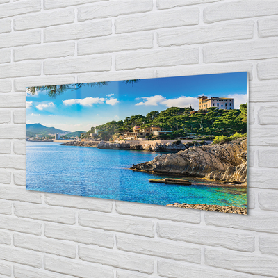 Acrylglasbilder Berge an der küste spanien meer