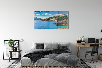 Acrylglasbilder Berge an der küste spanien meer