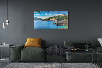 Acrylglasbilder Berge an der küste spanien meer