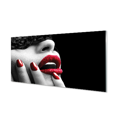Acrylglasbilder Nägel frau lippen