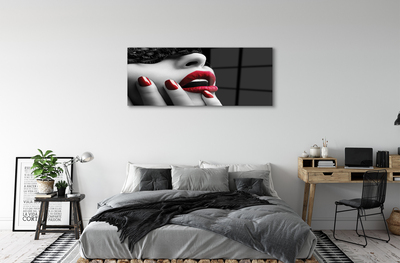 Acrylglasbilder Nägel frau lippen