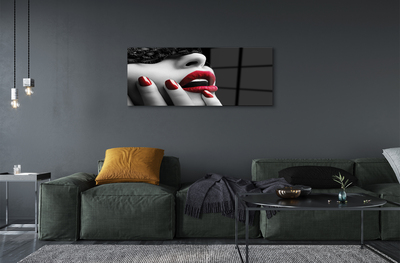 Acrylglasbilder Nägel frau lippen