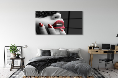 Acrylglasbilder Nägel frau lippen