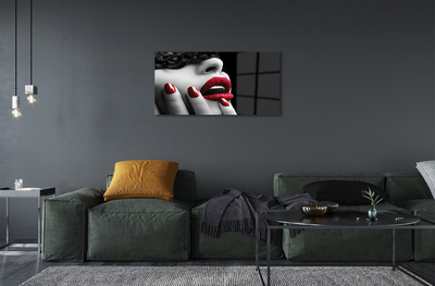 Acrylglasbilder Nägel frau lippen