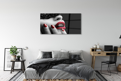 Acrylglasbilder Nägel frau lippen