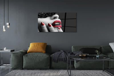 Acrylglasbilder Nägel frau lippen