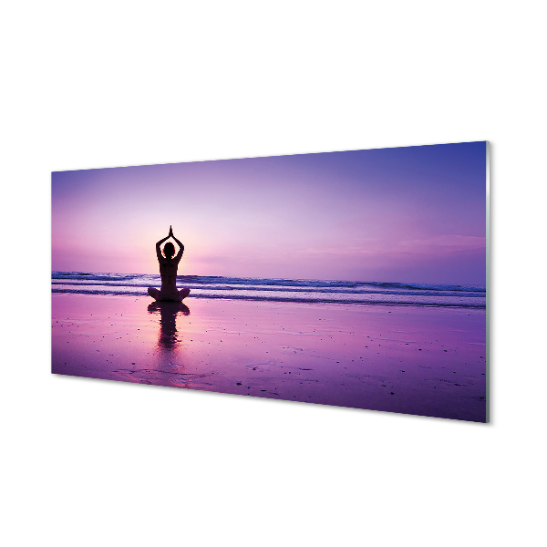 Acrylglasbilder Yoga meer frau