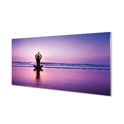 Acrylglasbilder Yoga meer frau