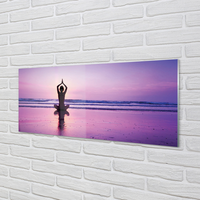 Acrylglasbilder Yoga meer frau