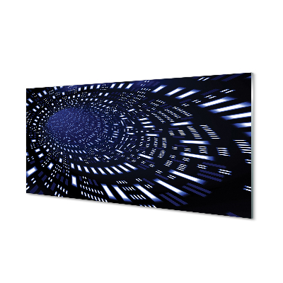 Acrylglasbilder 3d blue tunnel