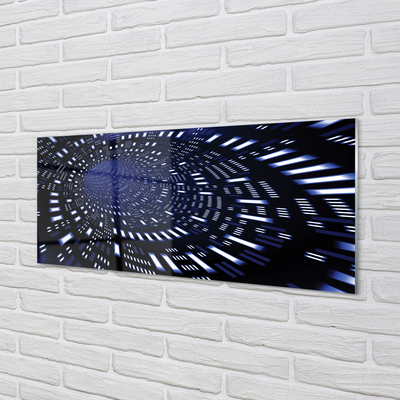 Acrylglasbilder 3d blue tunnel