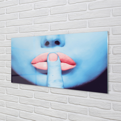 Acrylglasbilder Neon-lippen frau