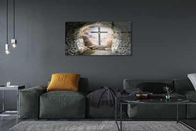 Acrylglasbilder Kellerlicht kreuz jesus