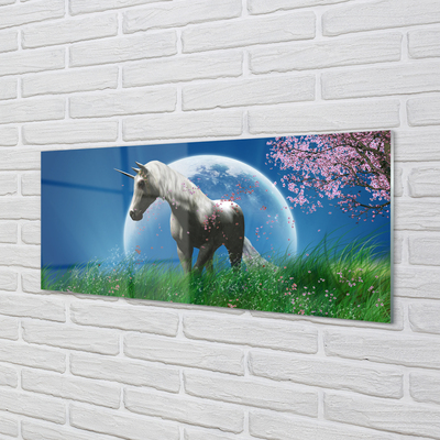 Acrylglasbilder Einhorn-mond-feld