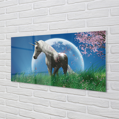 Acrylglasbilder Einhorn-mond-feld