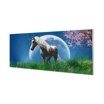 Acrylglasbilder Einhorn-mond-feld