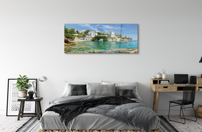 Acrylglasbilder Griechenland städtisches leben auf see