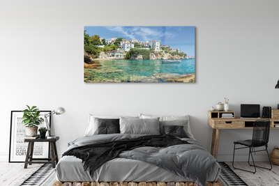 Acrylglasbilder Griechenland städtisches leben auf see