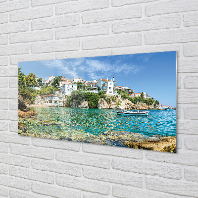 Acrylglasbilder Griechenland städtisches leben auf see