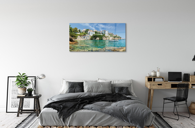 Acrylglasbilder Griechenland städtisches leben auf see