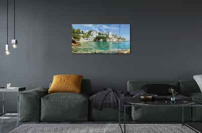 Acrylglasbilder Griechenland städtisches leben auf see