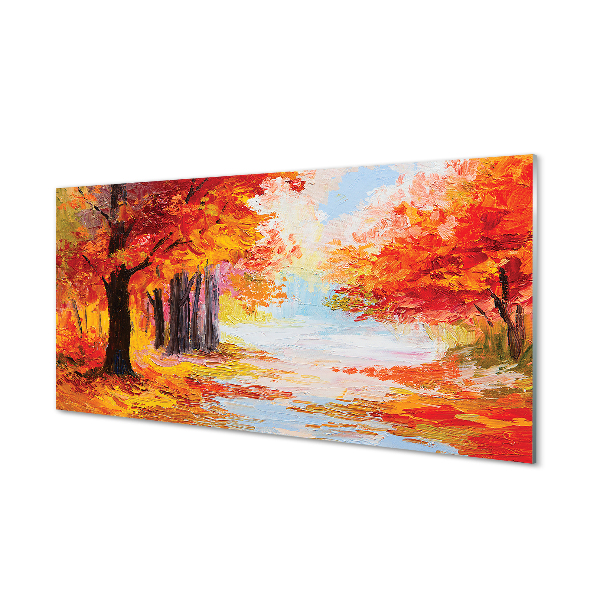 Acrylglasbilder Der baum blätter im herbst