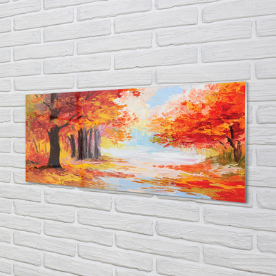 Acrylglasbilder Der baum blätter im herbst