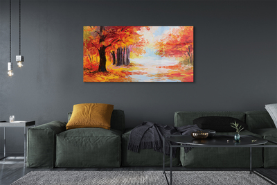 Acrylglasbilder Der baum blätter im herbst