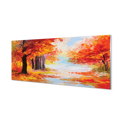 Acrylglasbilder Der baum blätter im herbst