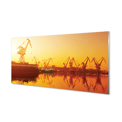 Acrylglasbilder Danziger werft sonnenaufgang