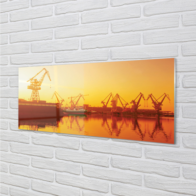 Acrylglasbilder Danziger werft sonnenaufgang