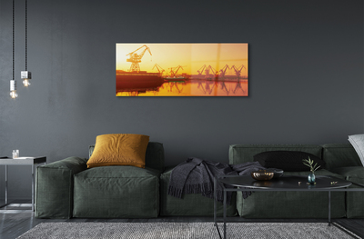 Acrylglasbilder Danziger werft sonnenaufgang