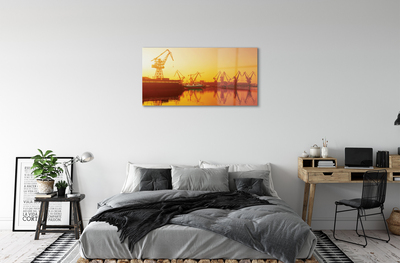 Acrylglasbilder Danziger werft sonnenaufgang